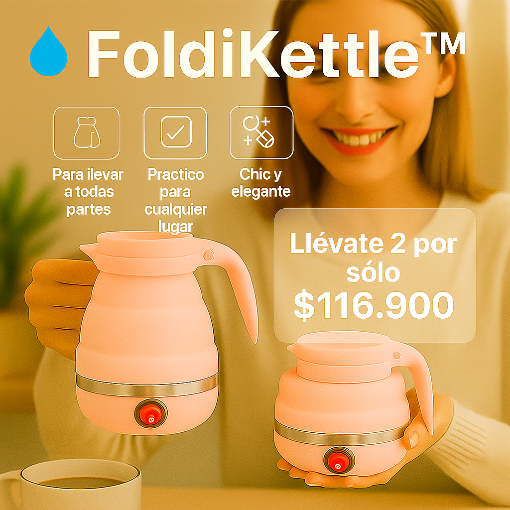💧FoldiKettle™ | Tetera Eléctrica Plegable